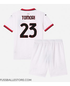 Günstige AC Milan Fikayo Tomori #23 Auswärts Trikotsatzt Kinder 2024-25 Kurzarm (+ Kurze Hosen)
